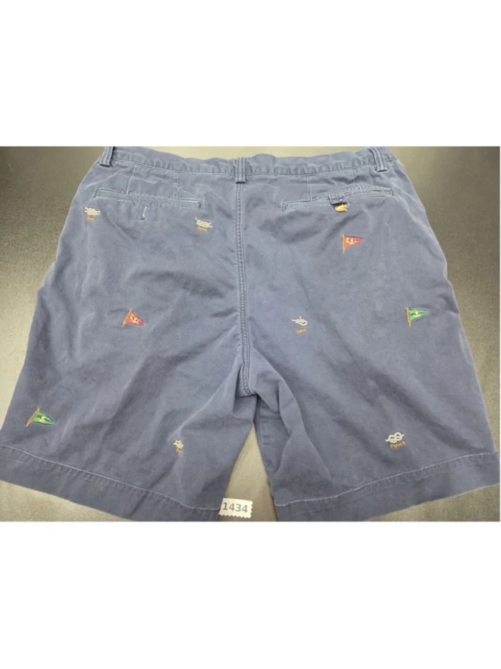Polo Ralph Lauren Stretch Classic Fit Embroider Nautical Flag Chino Shorts #1434